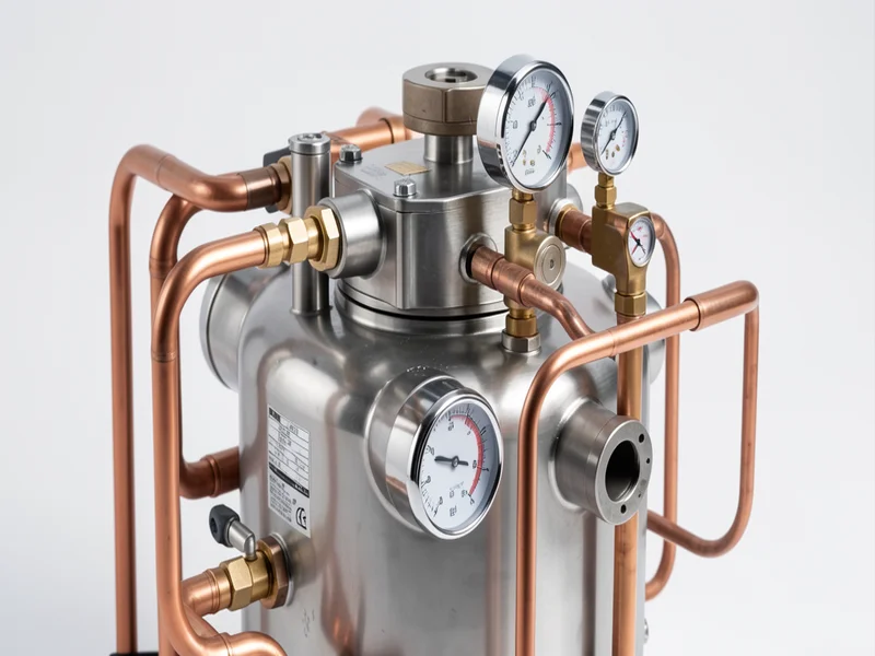 Industrial refrigeration compressor with copper piping